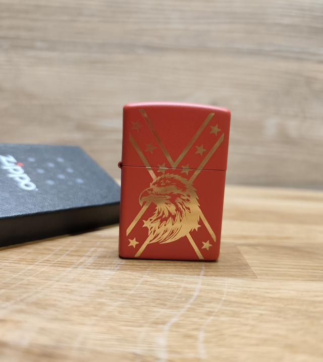 🔥 Zippo Custom – Motif Patriot US