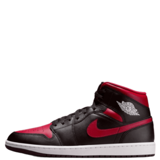 Air Jordan 1 Mid Homme - Black & White - Sneakers