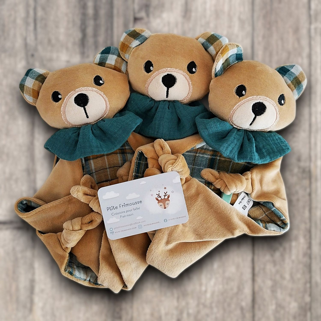 Ourson camel coton 100% oeko-tex bio  