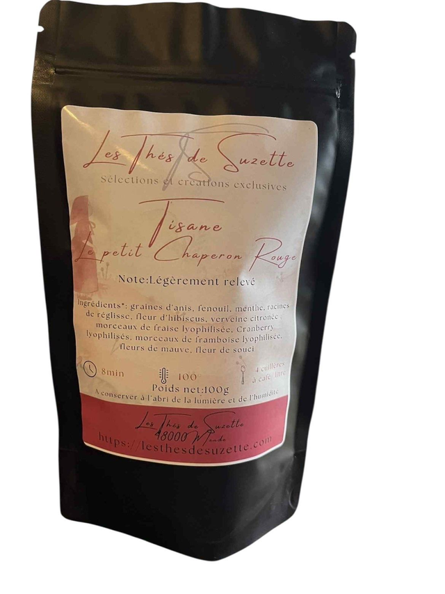 Tisane le Petit Chaperon Rouge - Anis, fenouil, menthe, réglisse, hibiscus, verveine citronnée, fruits rouges
