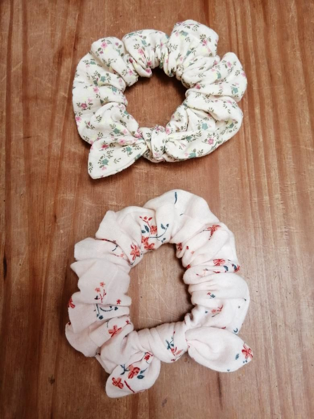 Chouchou à nœud gaze de coton