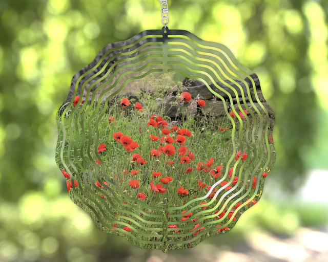 "Poppy Field" Wind Spinner