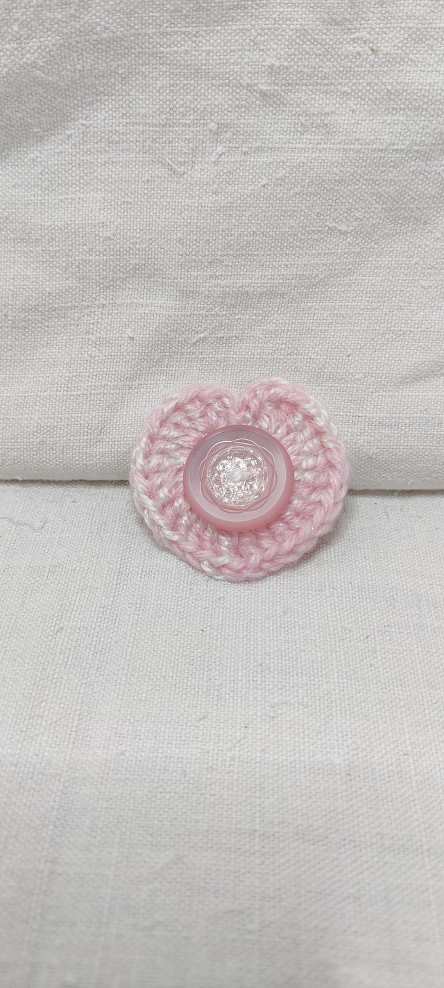 Barrette crocodile Parterre rose poudré Coeur