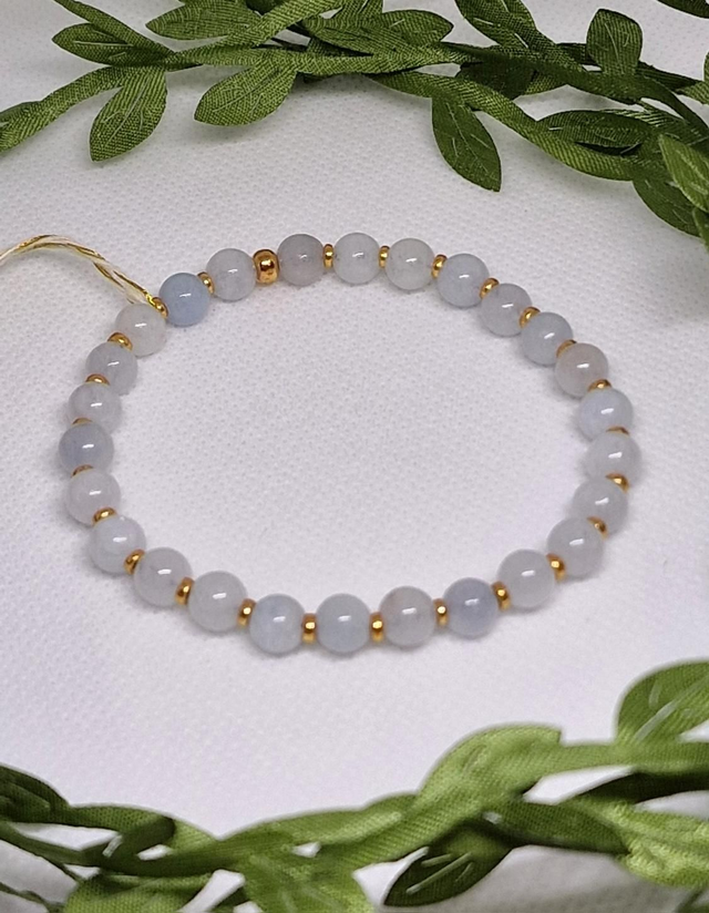 Bracelet Aigue marine en 0,6 cm 