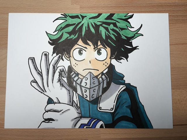 Markers Izuku midoryia "My Hero Academia" A4