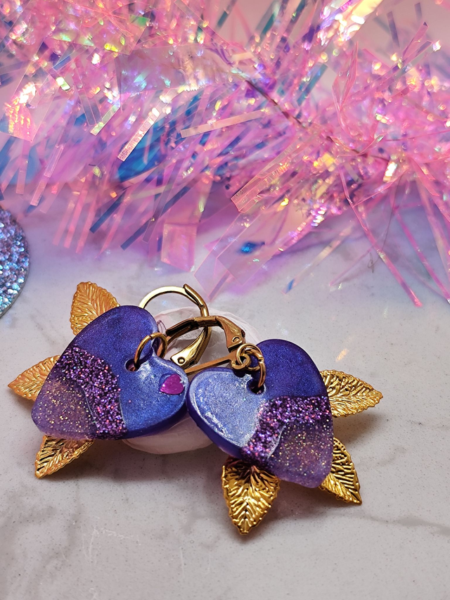 Boucles d&#039;oreilles Cœur Cupidon taille S