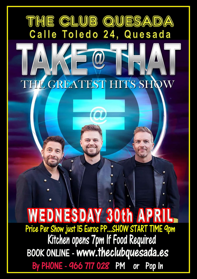 300425 Take That - The tribute act of tribute acts - 2 nights only. 
