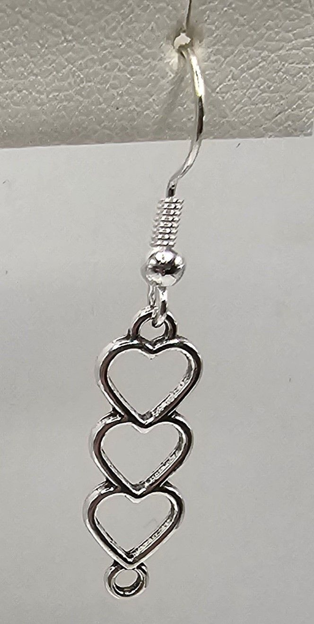 Drop Heart Earrings.