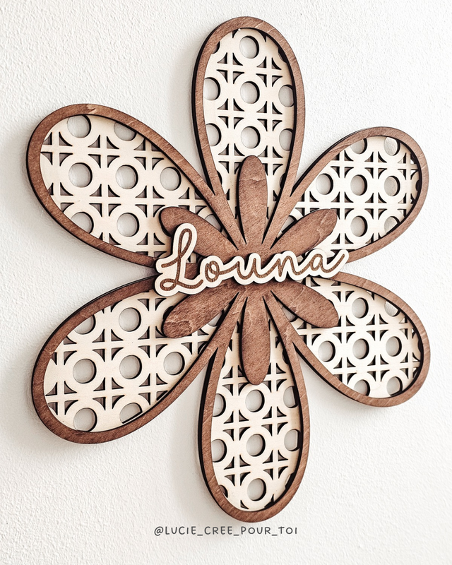 Suspension murale - fleur