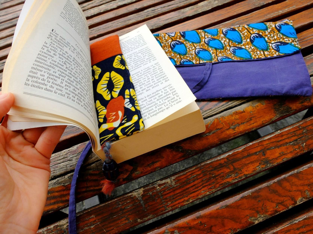 Pochette à livre en wax du Sénégal