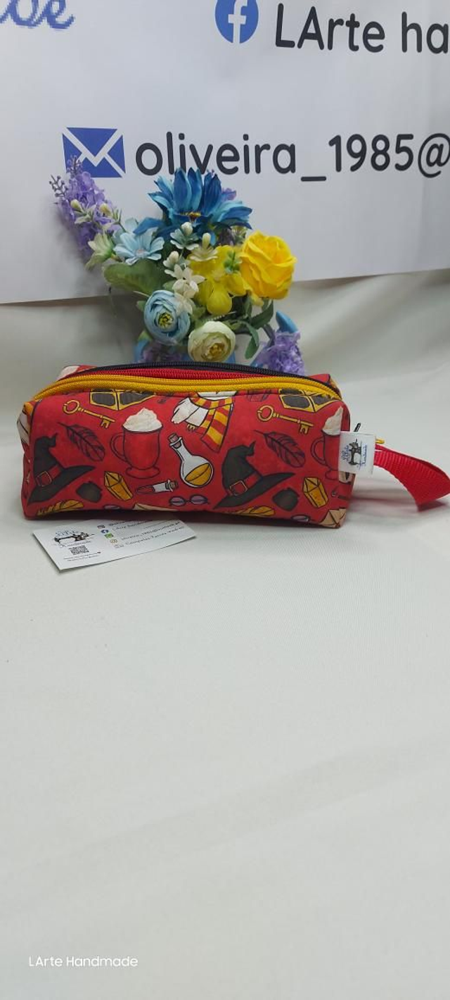 Estojo escolar triplo Harry Potter