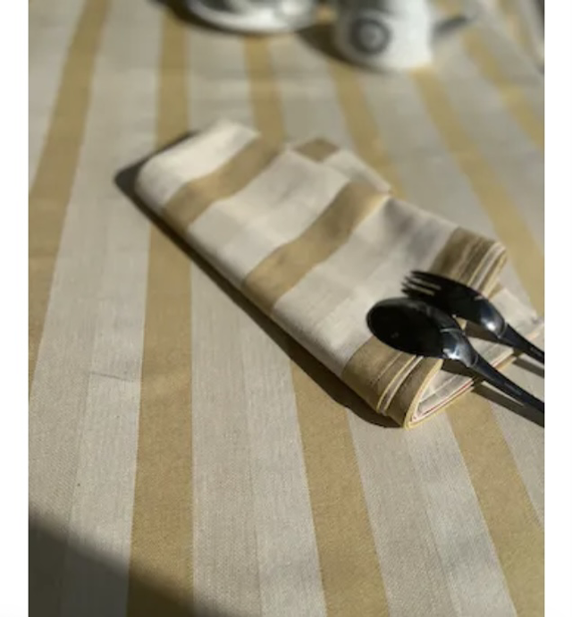 Serviette à boutonnière, blanquette, doré 💥