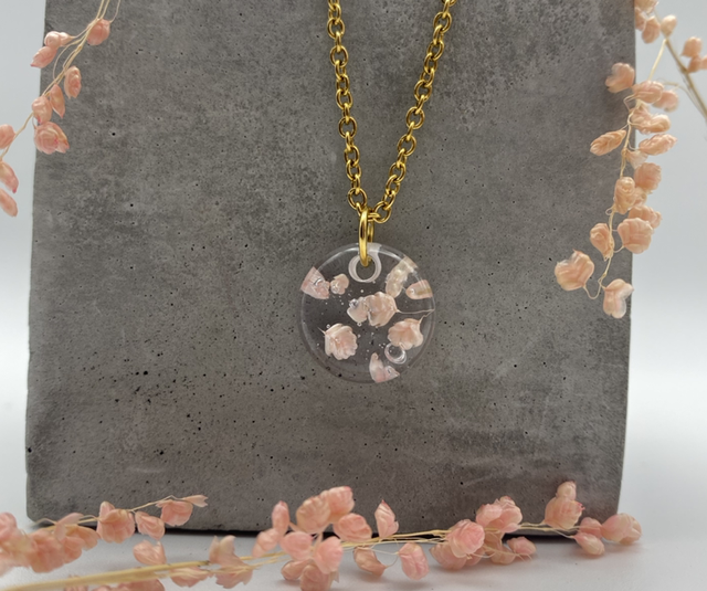 Collier brisa rose 