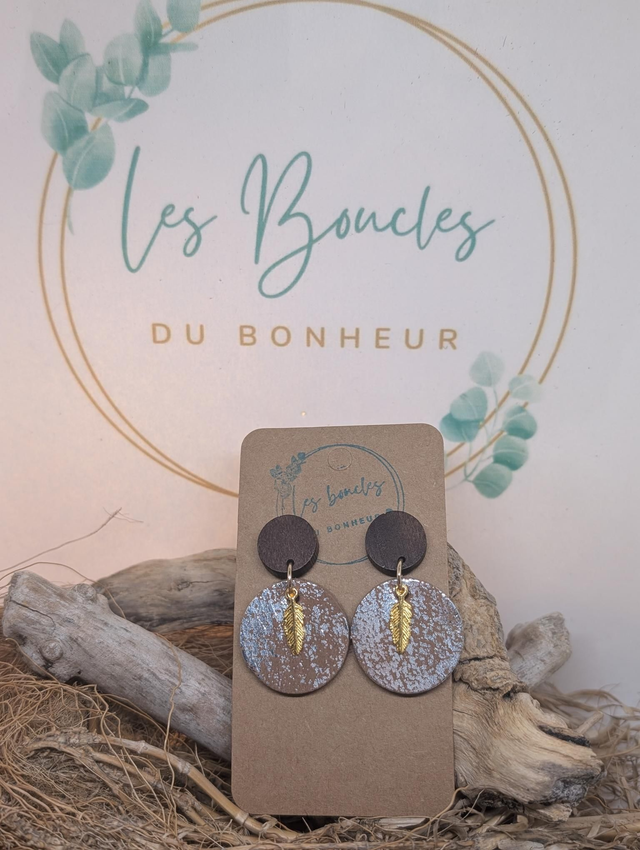 Boucles d&#039;oreilles Évasion argenté ev057