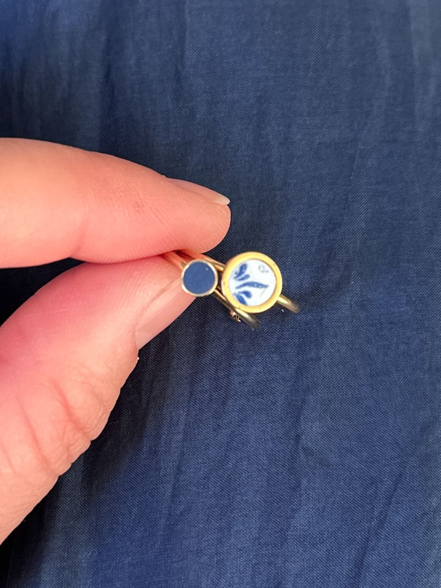 Summer - Blaue Fliesen Ring #02 (2er-Set)