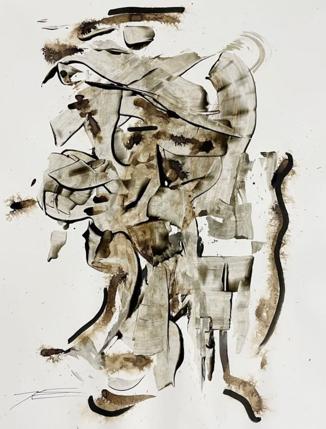 Oeuvre sur papier - Je dors - 50x65cm