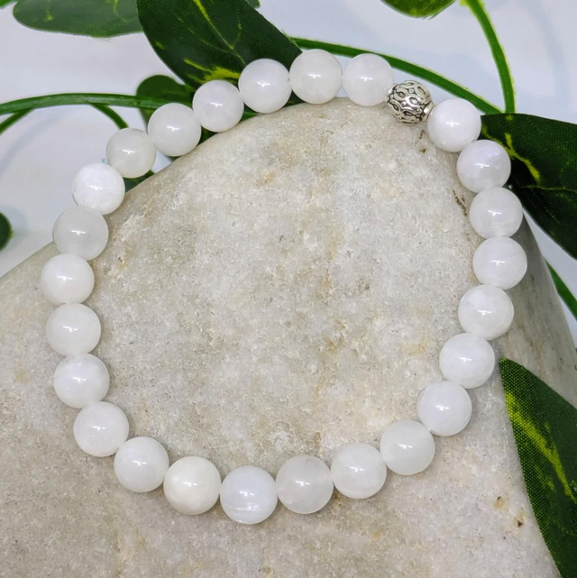 Bracelet &quot;Pierre de lune&quot; 6mm BR-037