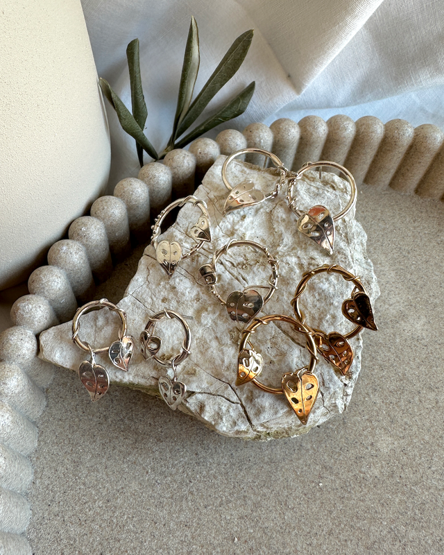 Orecchini Monstera Cerchio