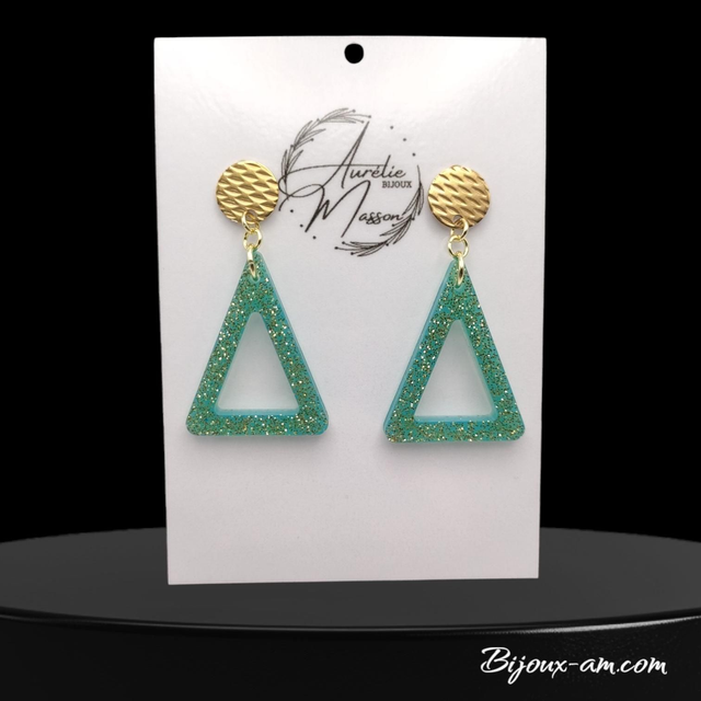 Boucles d'oreilles résine