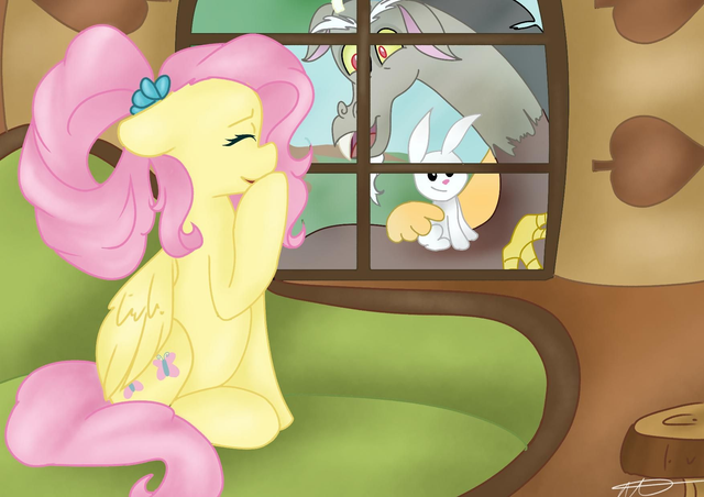 Fluttershy + Discord 