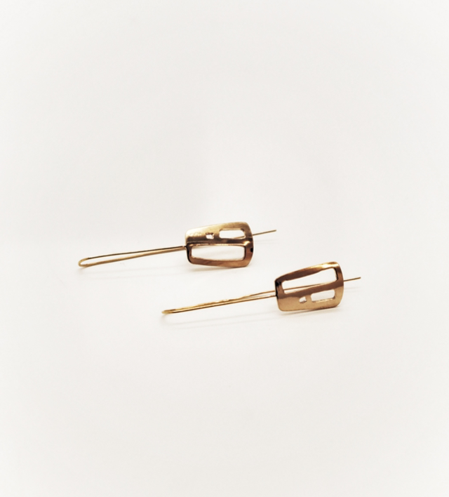 Brincos Longo Retângulos Orgânicos KAI02PL005 