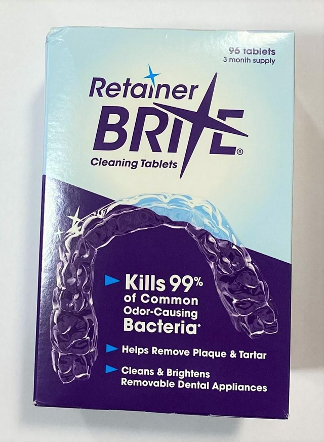 Retainer Brite Tablets.