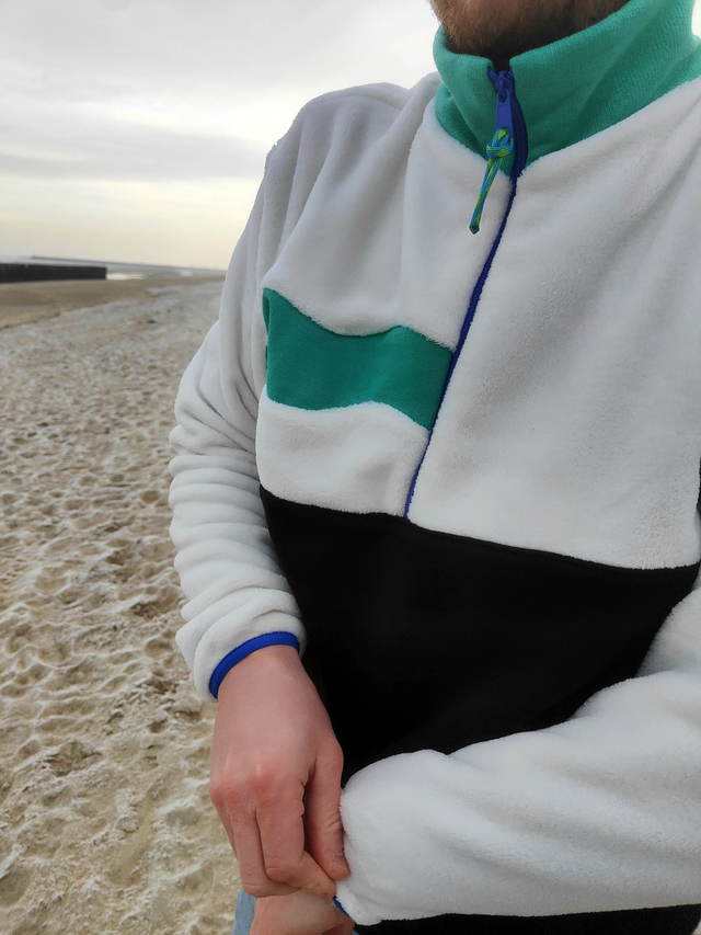 Polaire vert et marron