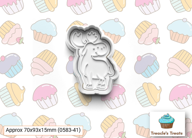 Moose Fondant/cookie stamp with cutter 