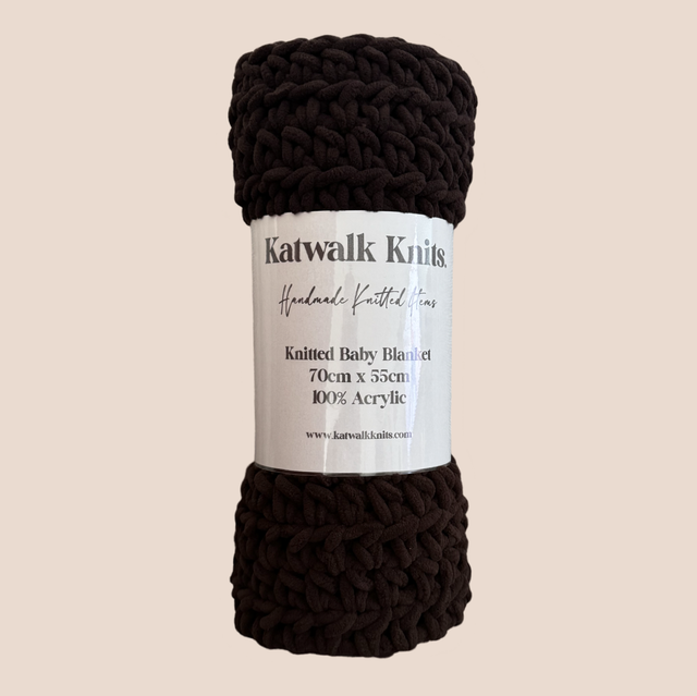 Baby Teddy Blanket Dark Brown