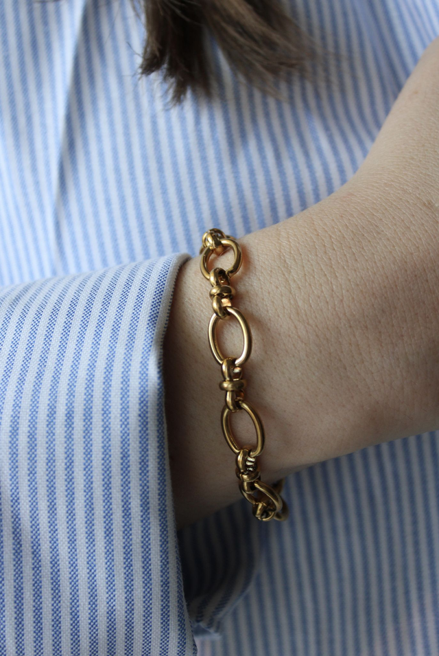 Bracelet maxi maillons doré 