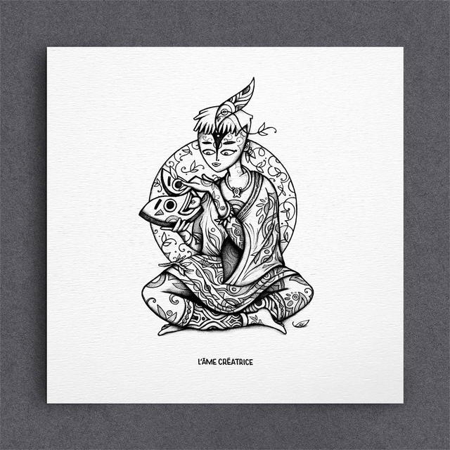 L'Âme Créatrice, 13,5x13,5 cm, Format Carte Postale