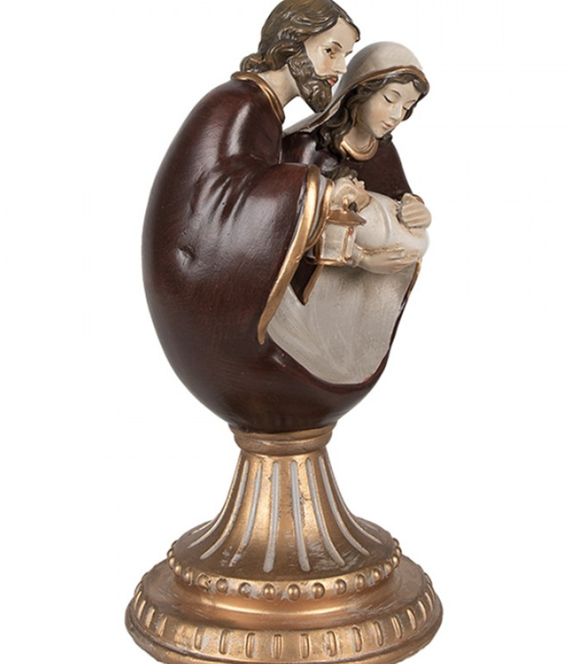 Figurine Crèche 20 cm Marron Poly résine Décoration de Noël