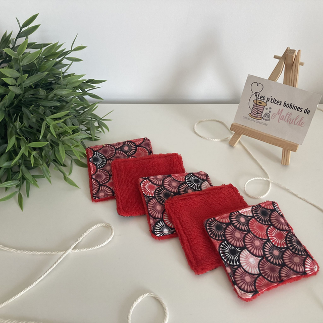 Lingettes | Suri rose | Lot de 5