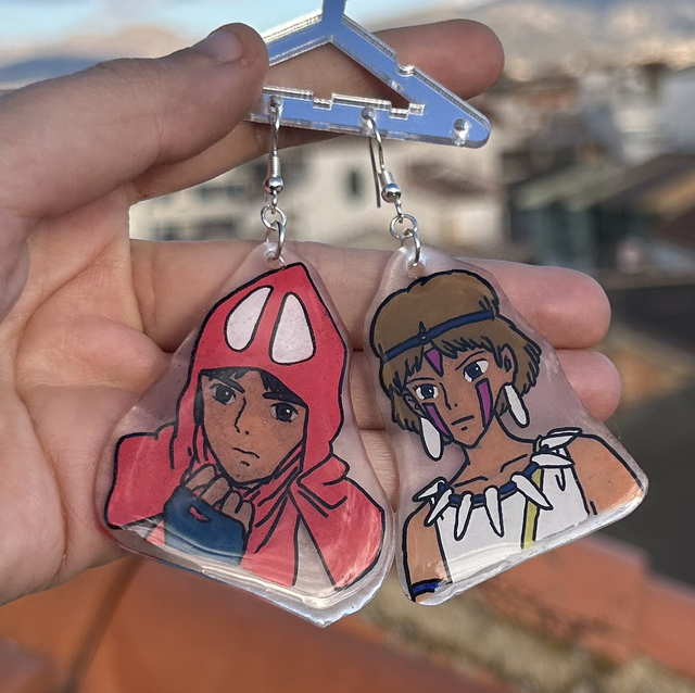 Pendientes Princesa Mononoke