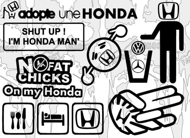 Planche de stickers JDM numéro 2