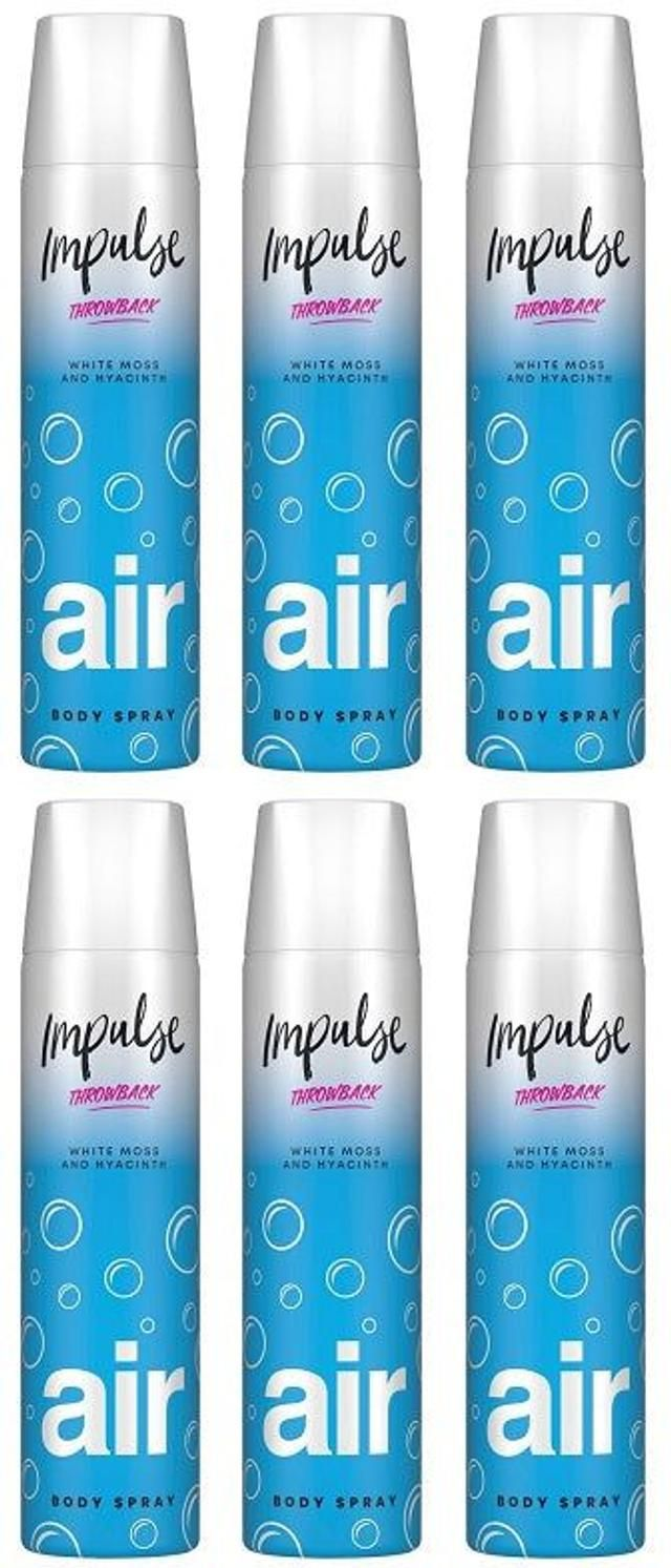 Impulse Oxygen Air Body Spray White Moss &amp; Hyacinth 75ml