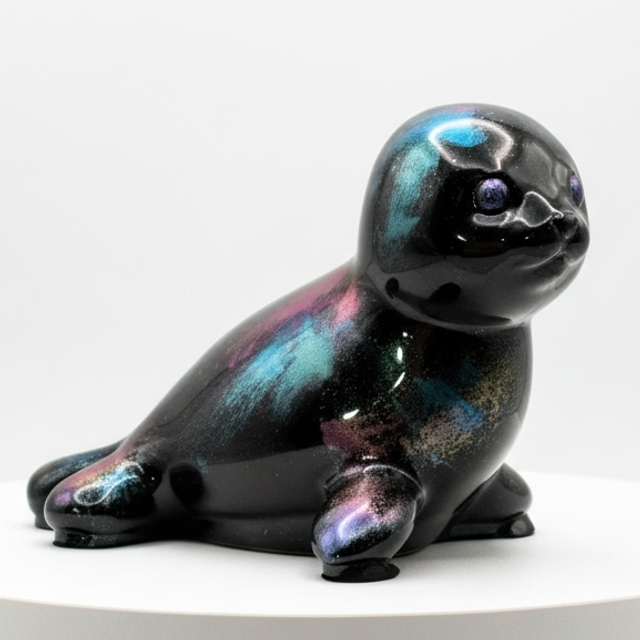 Otarie "Galaxie" en Résine Époxy – Pièce Unique