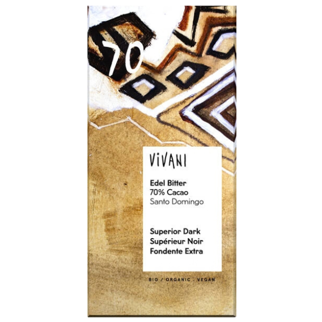 Vivani Edel Bitter 70% Cacao 80g Tafel