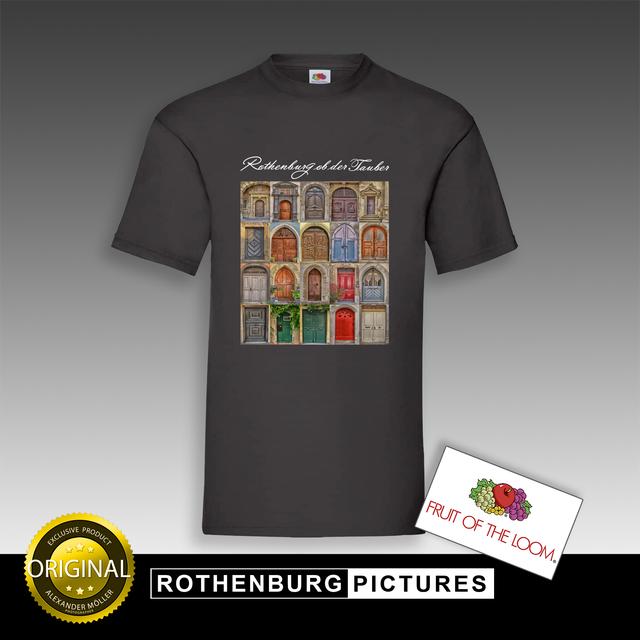Original Rothenburg Shirt | The Doors of Rothenburg (Color: Black)