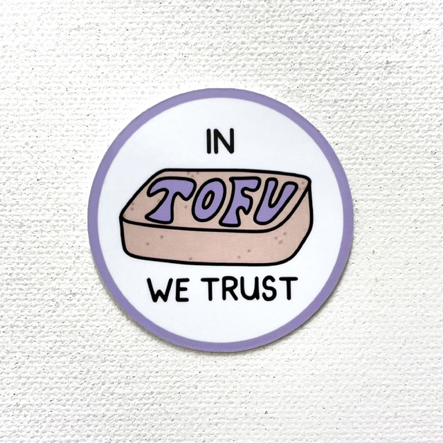 Sticker M Tofu lila
