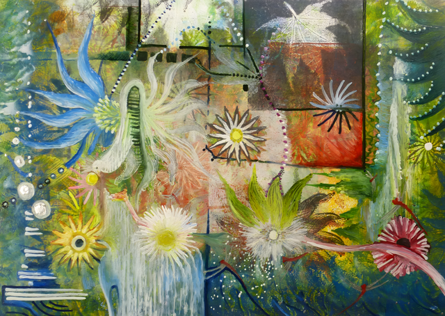 Flowers &amp; Leaves : Poster Print A3