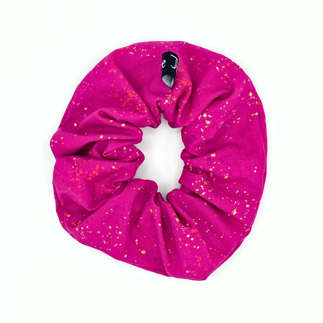 Rightsized Scrunchie - Berry Metallic Gold Speckle - Japanese Cotton