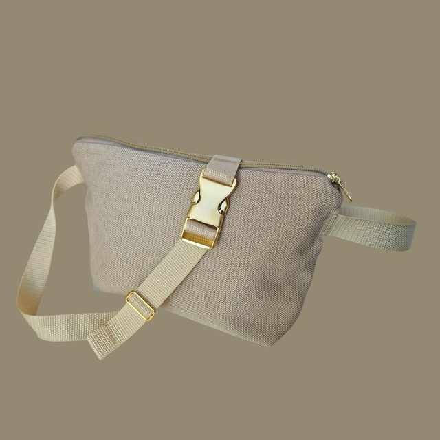Crossbody Hip Bag Beige 