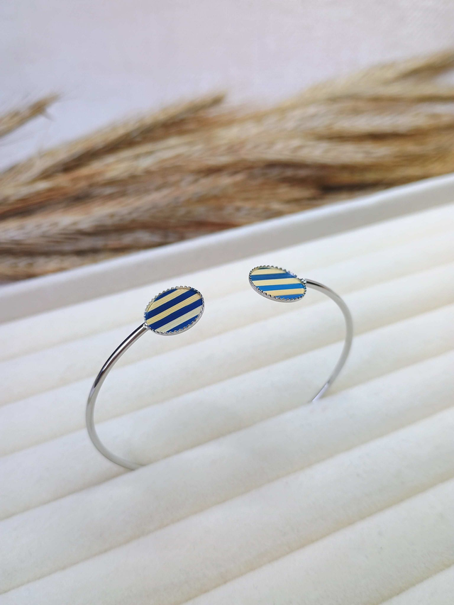 Bracelet JONC Marinière Bleue