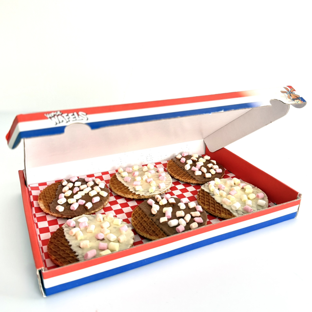 Stroopwafel brievenbuspakket ‘Marshmallows’ 