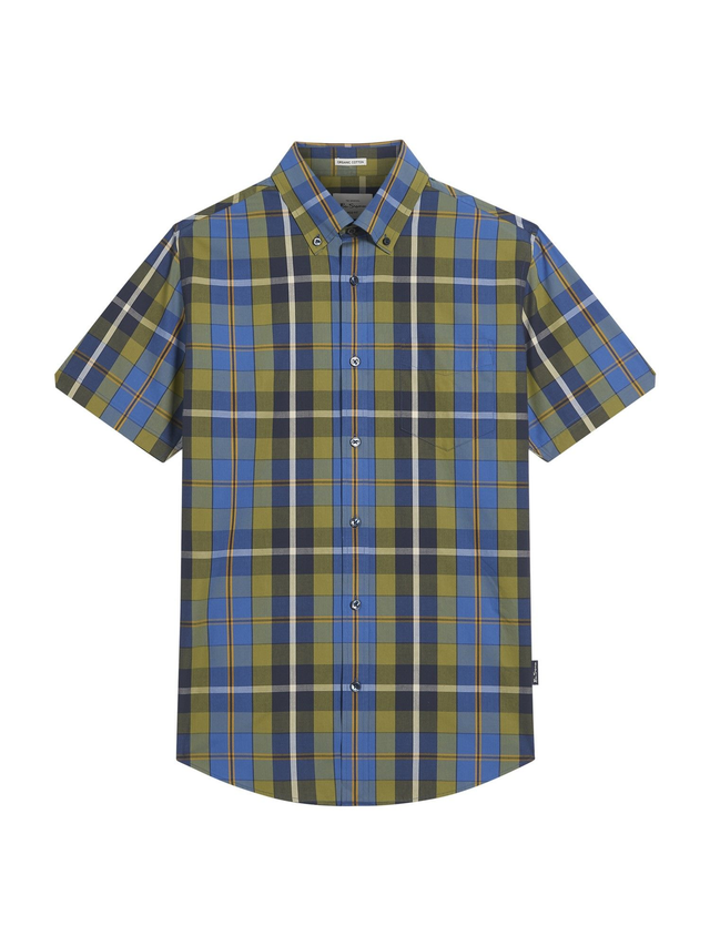 Ben Sherman 1013092 Classic Short Sleeve Check Shirt - Green