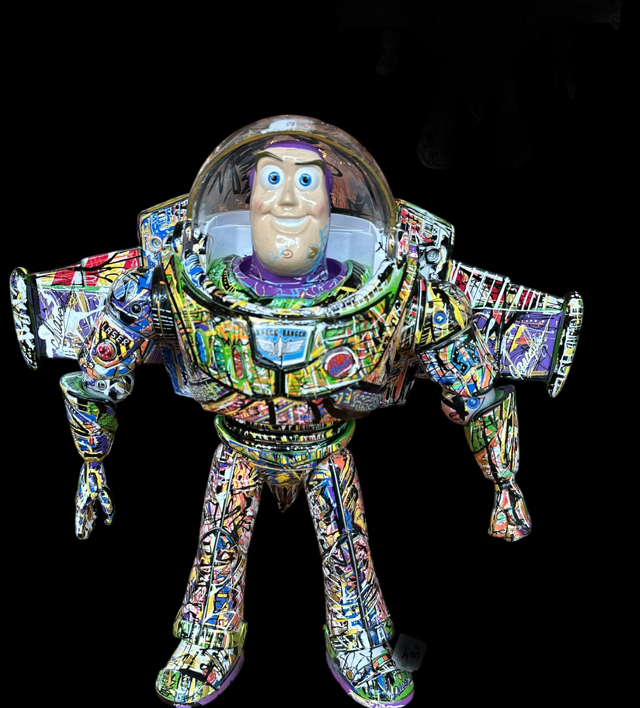 Figurine BUZZ  L’ ÉCLAIR 30cm œuvre unique originale et certifiée Lancelin Mireille 