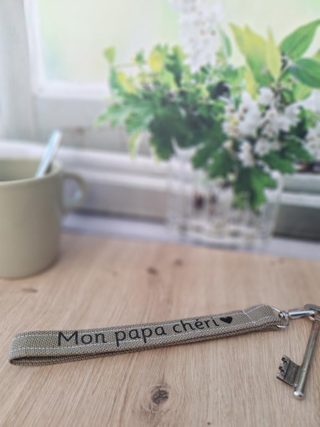 Porte-clés - Mon papa chéri, kaki