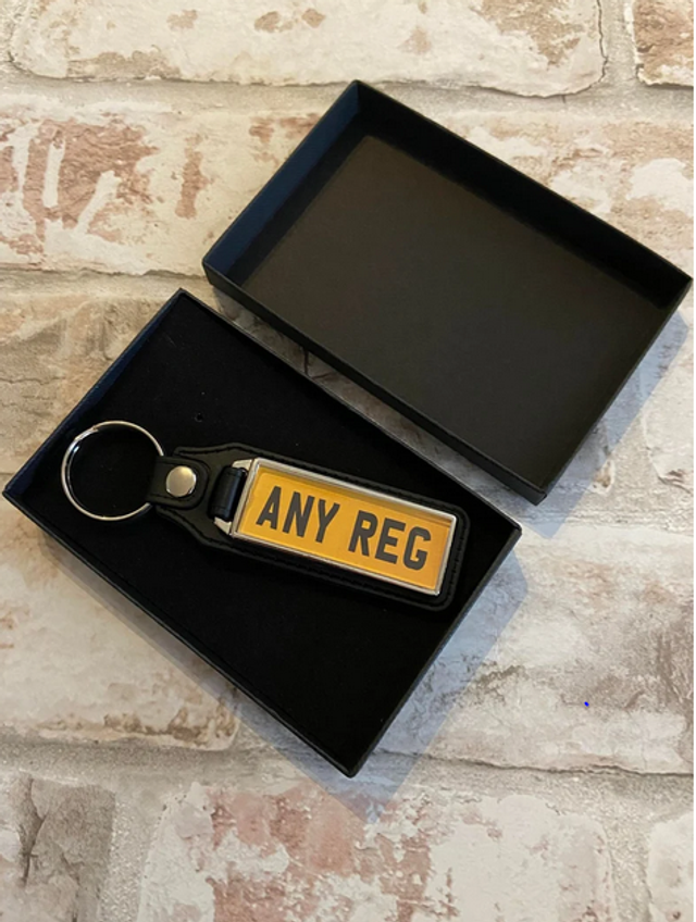 Personalised Registration Plate Keyring in Box