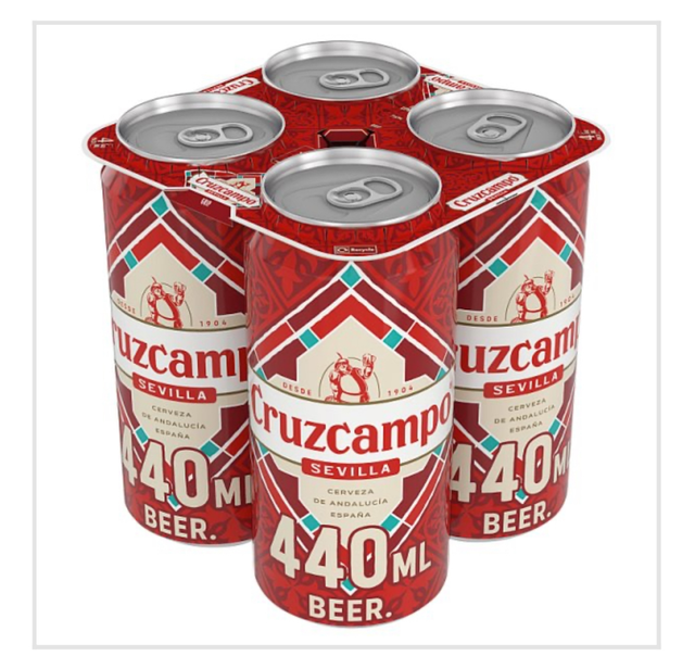 Cruzcampo Sevilla Lager Beer Can 4x440ml